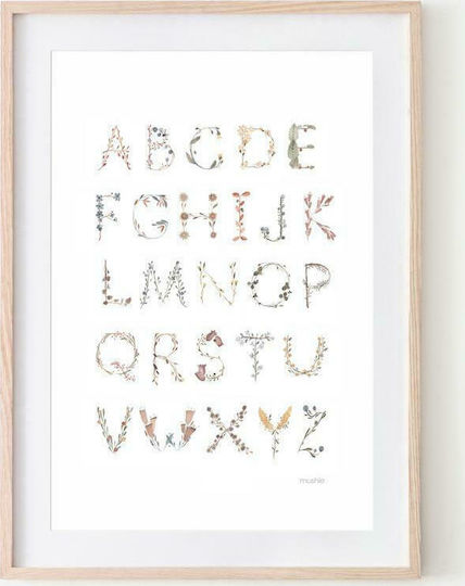 Mushie Educational Kids Poster Large Alphabet International 70x50cm