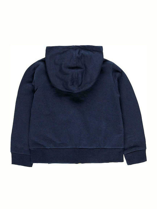 Boboli Girls Hooded Sweatshirt with Zipper Blue