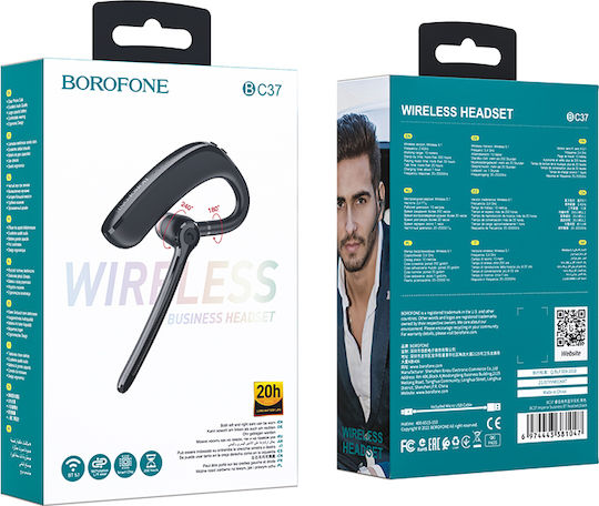 Borofone BC37 Imperor In-ear Bluetooth Handsfree Ακουστικό Μαύρο