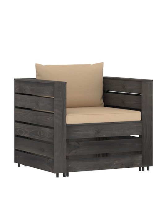 Living Room Set For Small Outdoor Spaces 2 Pieces Gray With Pillows