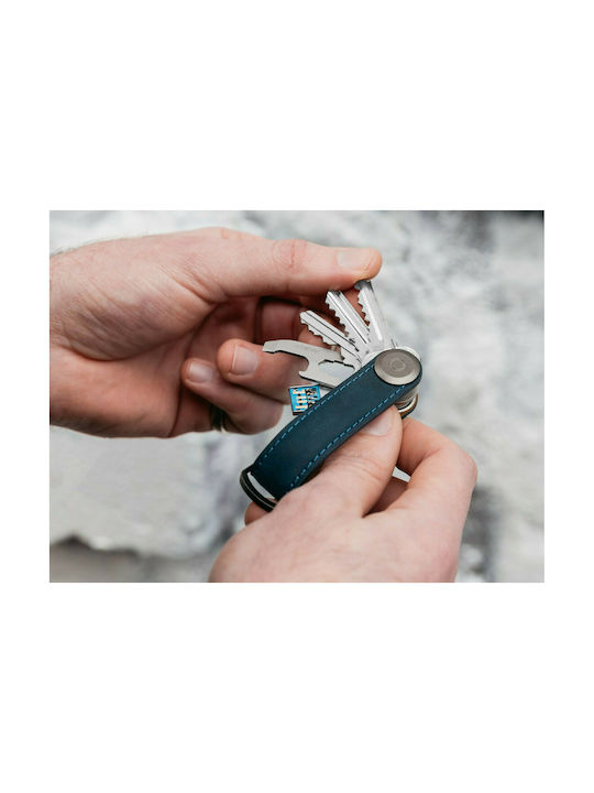 Orbitkey Keychain Leather Navy Blue