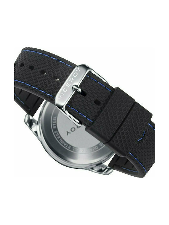 Viceroy Uhr Chronograph Batterie mit Blau Lederarmband