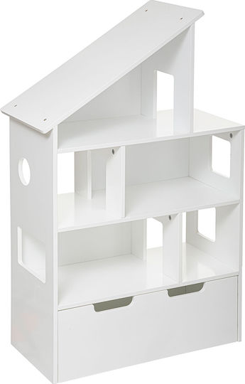 Raft Copii Cutie De Rafturi Montaj Perete Alb 64.5x30x103.5cm