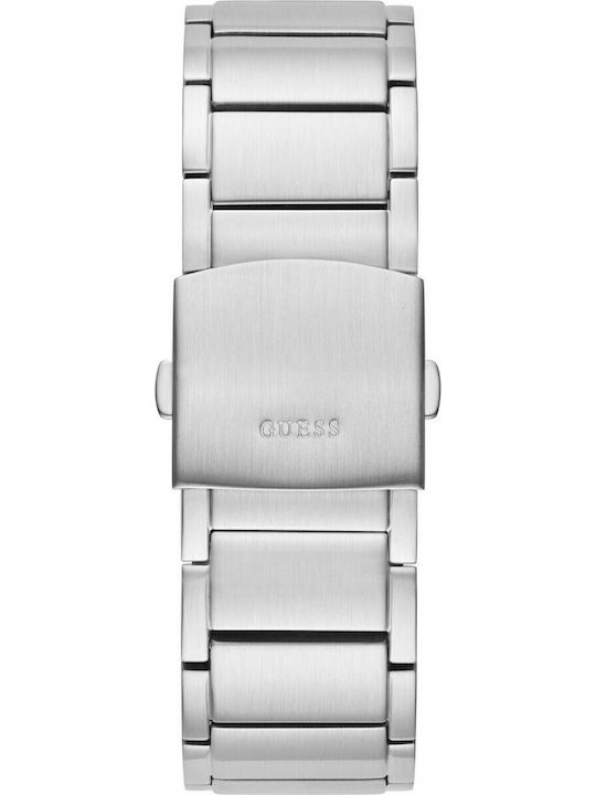Guess Exposure Men's Watch 48mm Chronograph Battery with Silver Metal Bracelet