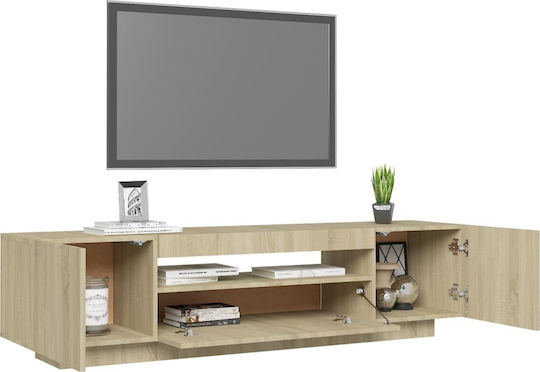 TV Stand with LED Lighting Sonoma L160xD35xH40cm