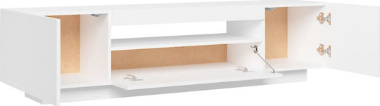 TV Stand with LED Lighting White M160xD35xH40cm