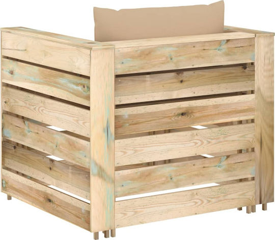 Garten- und Outdoor-Möbelsets für kleinen Raum 2 Stück Grün mit Kissen