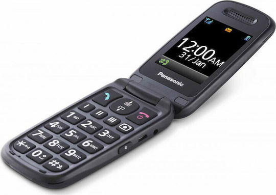 Panasonic KX-TU446 Telefon Mobil Single Slot SIM cu Butoane Mari Negru