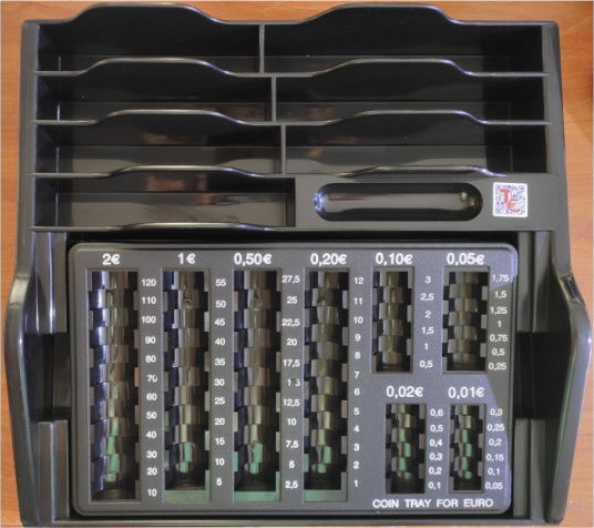 TE Tameiaki Express Plastic Desk Coin Case with 8 Number of Spit ΤΕ 520-Α