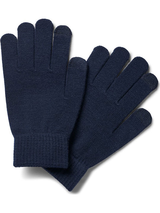 Men's Knitted Touch Gloves Blue