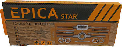 Epica Star Set of Taper and Die with Tap Wrench 12pcs EP-30597