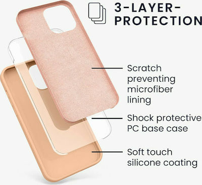 KWmobile Rubberized Silicone Back Cover Peach (iPhone 13 Pro Max)