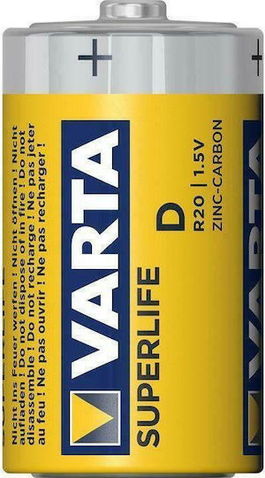 Varta Superlife Цинкови батерии Цинк D 1.5V 2бр