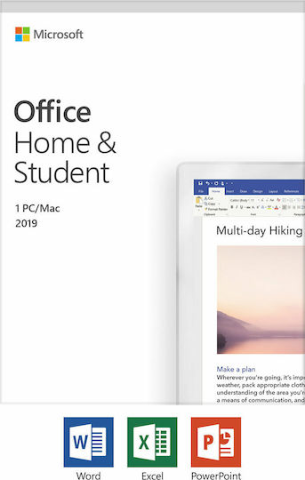 Microsoft Office Home & Student 2019 English compatible with Windows/Mac for 1 User 79G-05043