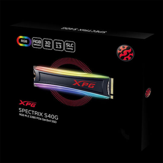 Adata XPG Spectrix S40G RGB SSD 256GB M.2 NVMe PCI Express 3.0 AS40G-256GT-C