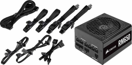 Corsair RM Series RM650 650W Μαύρο Τροφοδοτικό Υπολογιστή Full Modular 80 Plus Gold