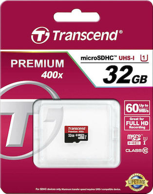 Transcend Premium microSDHC 32GB Klasse 10 U1 UHS-I