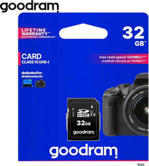 GoodRAM S1A0 SDHC 32GB U1 V10 UHS-I 100MB/s
