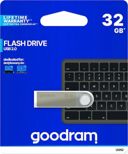 GoodRAM UUN2 32GB USB 2.0 Stick Ασημί