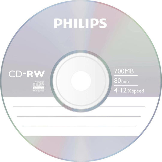 Philips Rewritable CD-RW 12x 700MB 10pcs