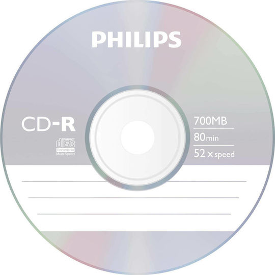 Philips Recordable CD-R 52x 700MB Cake Box 10pcs