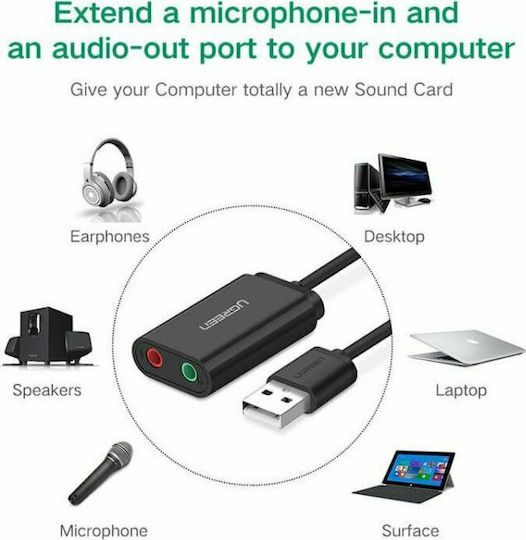 Ugreen US205 External USB 2.0 Sound Card