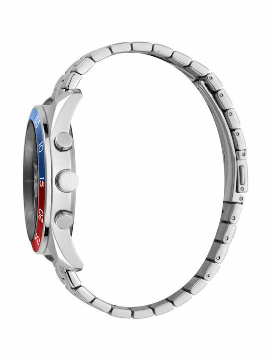 Esprit Ceas Barbati 44mm Cronograf cu Baterie cu Brățară din Metal Argintie