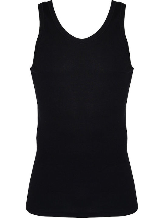 Men's Undershirts Sleeveless in Black Color 2Pack