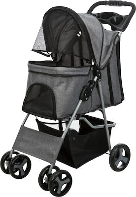 Trixie Buggy Dog/Cat Carrying Gray Stroller for 15kg Pets L80xW47xH100cm