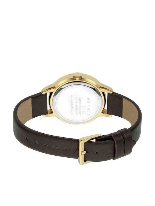 Esprit Women's Watch with Brown Leather Strap