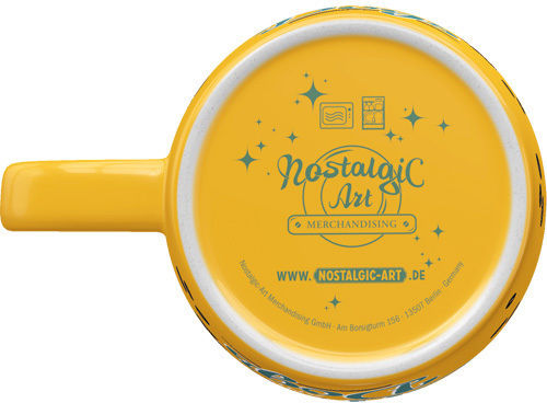 Nostalgic Art Coffee and Dogs Cană Ceramică Galbenă 330ml