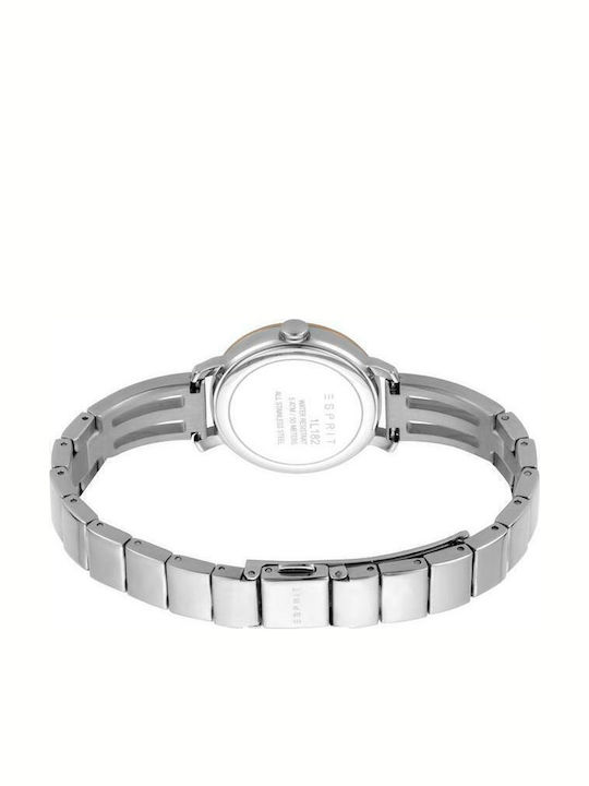 Esprit Lorella Γυναικείο Ρολόι 28mm Μπαταρίας με Ασημί Μεταλλικό Μπρασελέ