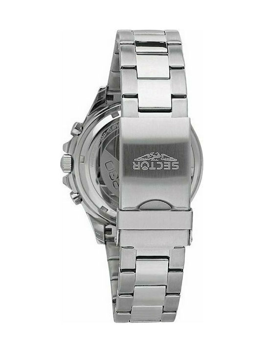 Sector Watch Chronograph Battery with Silver Metal Bracelet