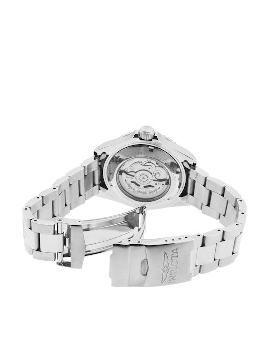 Invicta Pro Diver Мъжки Часовник 40мм Автоматичен със Сребърна Метална Гривна