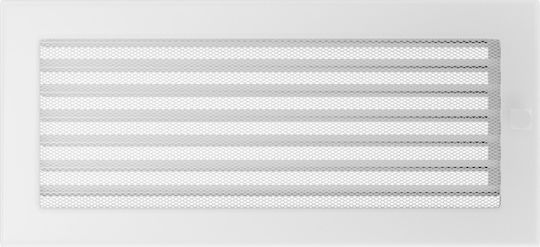 Kratki Ορθογώνια Περσίδα Τζακιού 37x17cm Λευκή