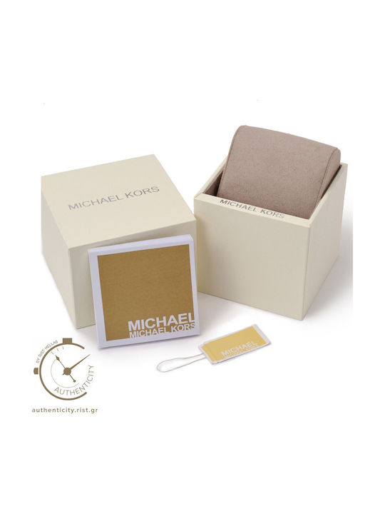 Michael Kors Lexington Men's Watch 45mm Chronograph Battery with Gold Metal Bracelet