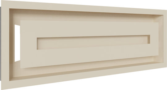 Kratki Ορθογώνια Περσίδα Τζακιού 49x17cm Μπεζ
