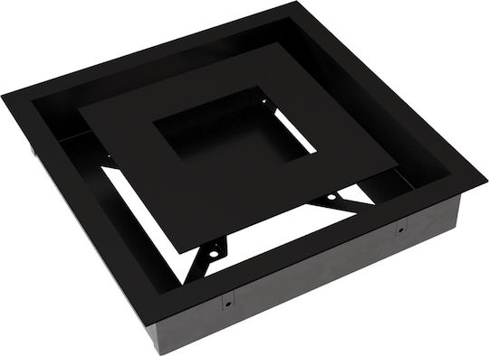 Kratki Τετράγωνη Περσίδα Τζακιού 22x22cm Μαύρη