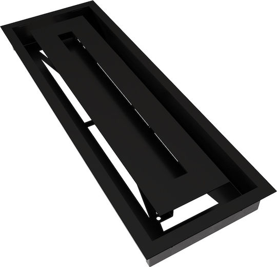 Kratki Ορθογώνια Περσίδα Τζακιού 49x17cm Μαύρη