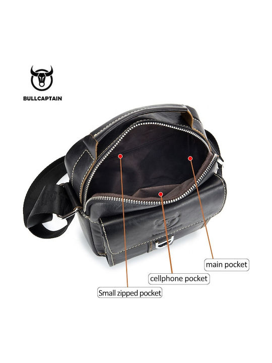 Leather Men's Bag Shoulder / Crossbody Black