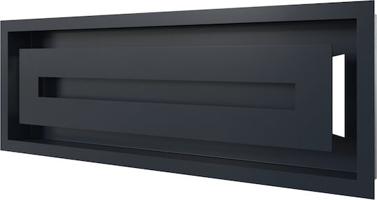 Kratki Ορθογώνια Περσίδα Τζακιού 49x17cm Γκρι
