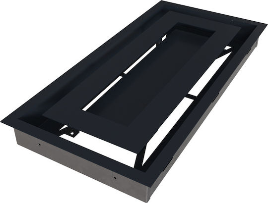 Kratki Ορθογώνια Περσίδα Τζακιού 45x22cm Γκρι