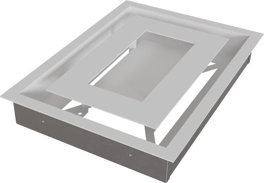Kratki Ορθογώνια Περσίδα Τζακιού 30x22cm Λευκή