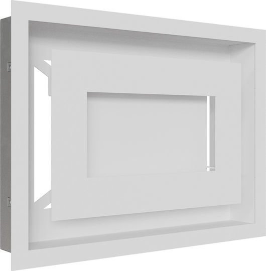 Kratki Ορθογώνια Περσίδα Τζακιού 30x22cm Λευκή