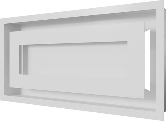 Kratki Perdea de aer pentru șemineu dreptunghiulară Perdea de aer pentru șemineu 45x22cm Alb