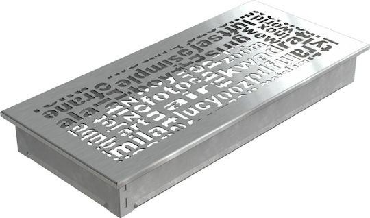 Kratki Ορθογώνια Περσίδα Τζακιού 37x17cm Inox