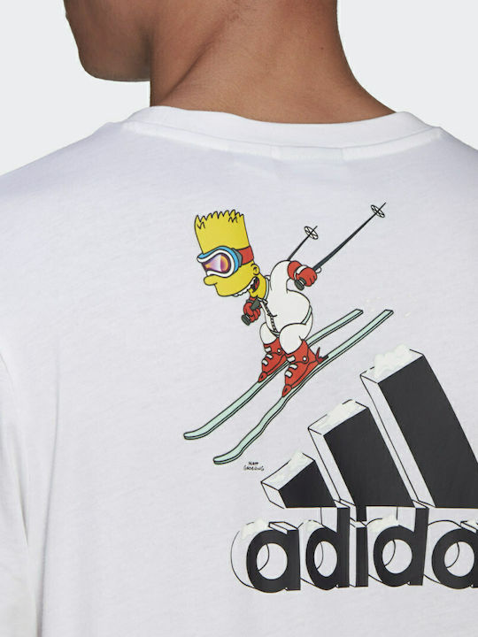 X The Simpsons Ski Aeroready Tricou Sport Alb