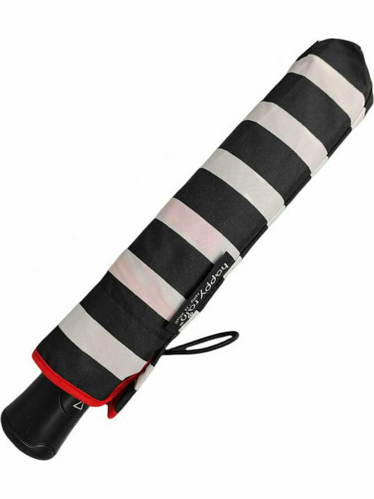 Umbrelă pentru femei 42284 pliabilă automată cu dungi negre