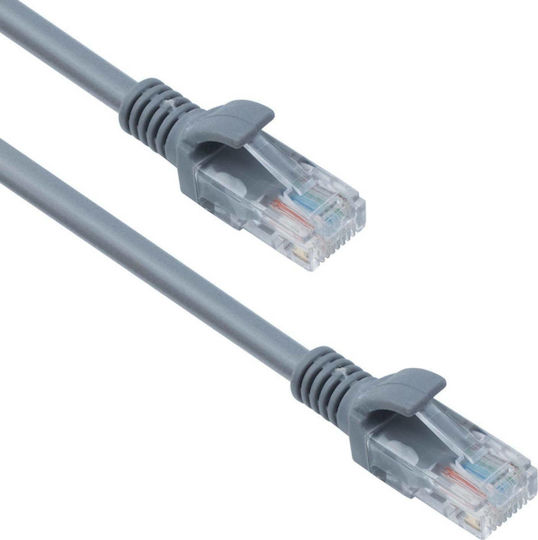 De Tech U/UTP Cat.5e Ethernet Network Cable 1m Gray 1pcs