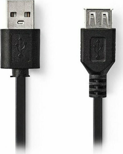 Nedis 3m USB 2.0 Cable A-Male to A-Female (CCGP60010BK30)